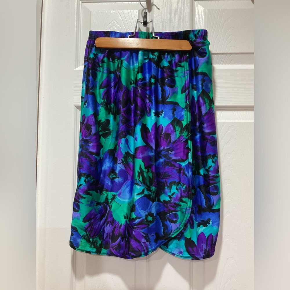 Floral skirt beach swim beach coverup S
